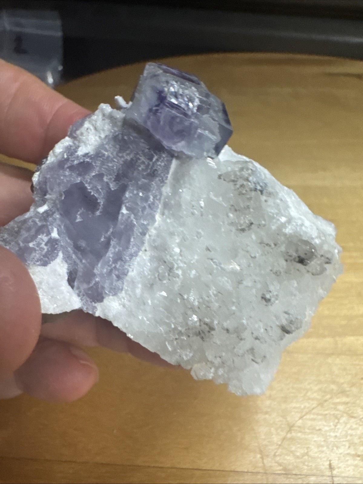 7181 Raw Fluorite Cubes With Quartz Uv Reactive 2.0”T 1.7”W 2.6”L Wt. 6 Oz.