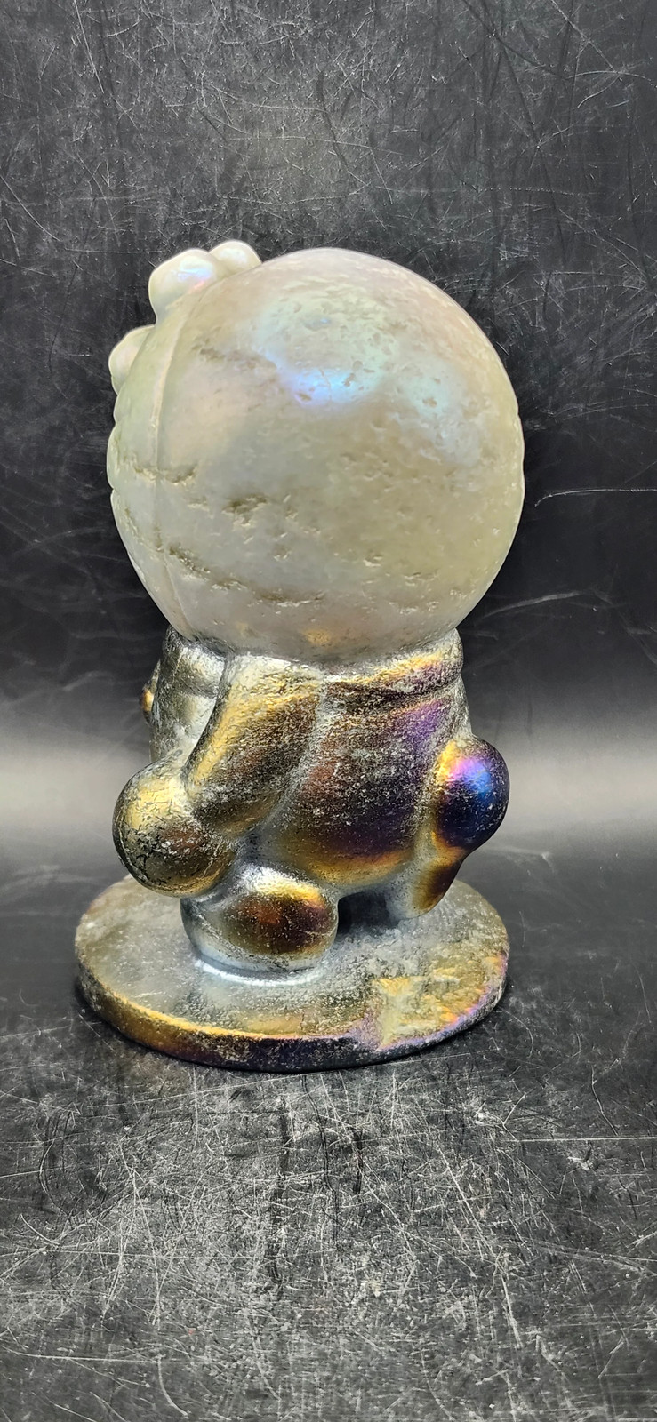 Aura quartz astronaut! 14 ounces, 4 inches tall