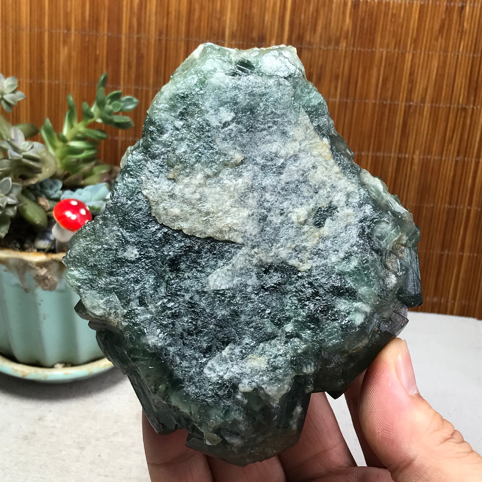 105-95-38mm Rare Natural Green Calcite fluorite Mineral Specimen 598g A6173