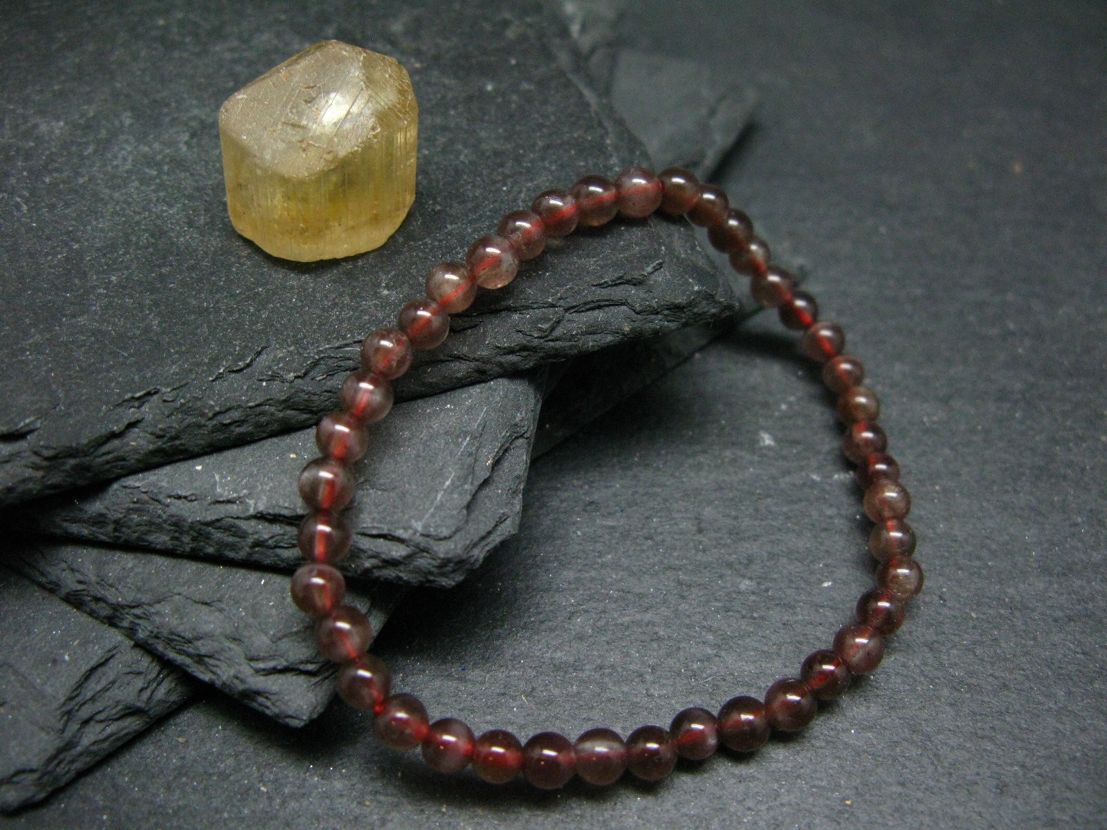 Scapolite Cats Eye Genuine Bracelet ~ 6 Inches ~ 4mm Round Beads