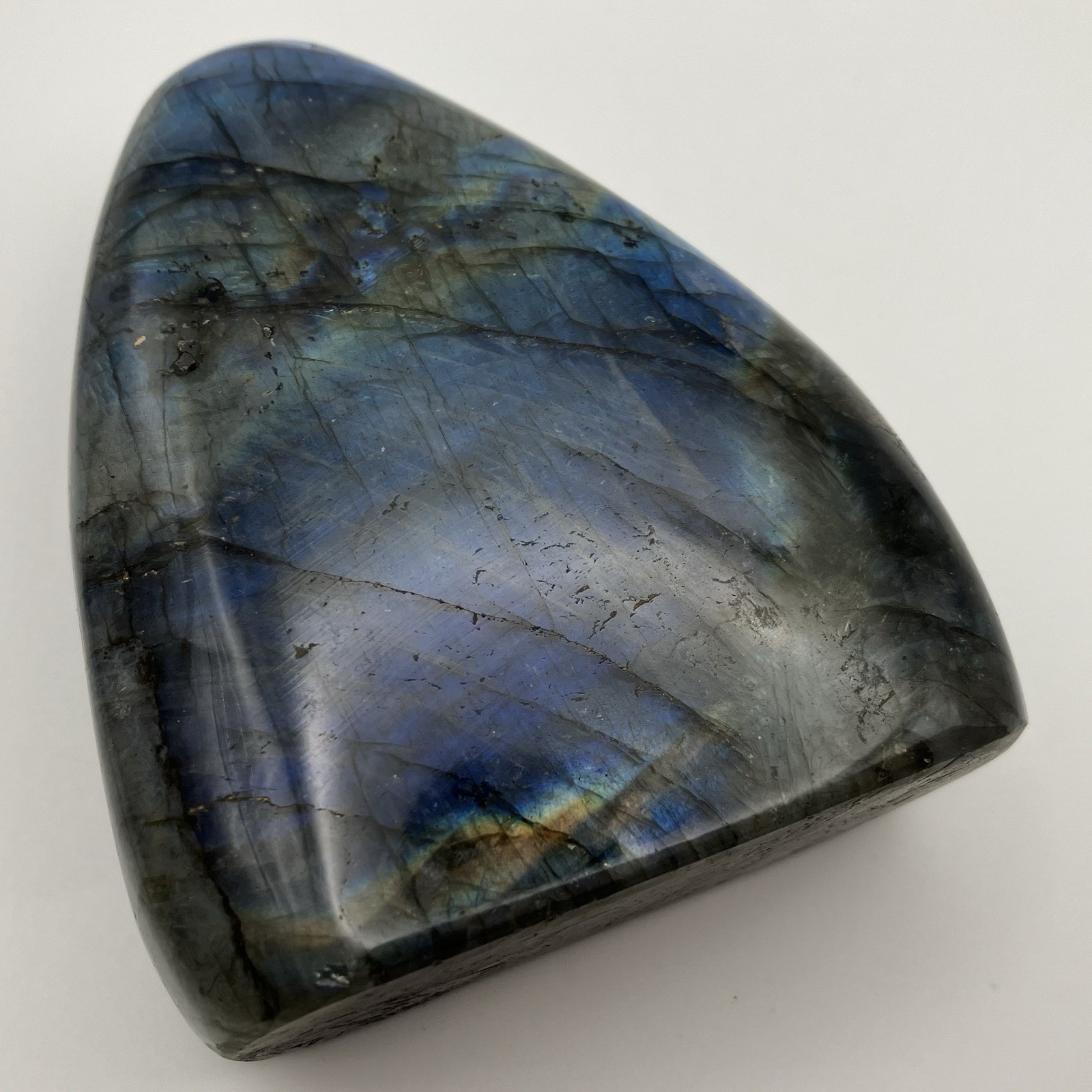 99mm XL 1+LB Rainbow Labradorite Freeform Tower Crystal Gemstone Specimen 504g