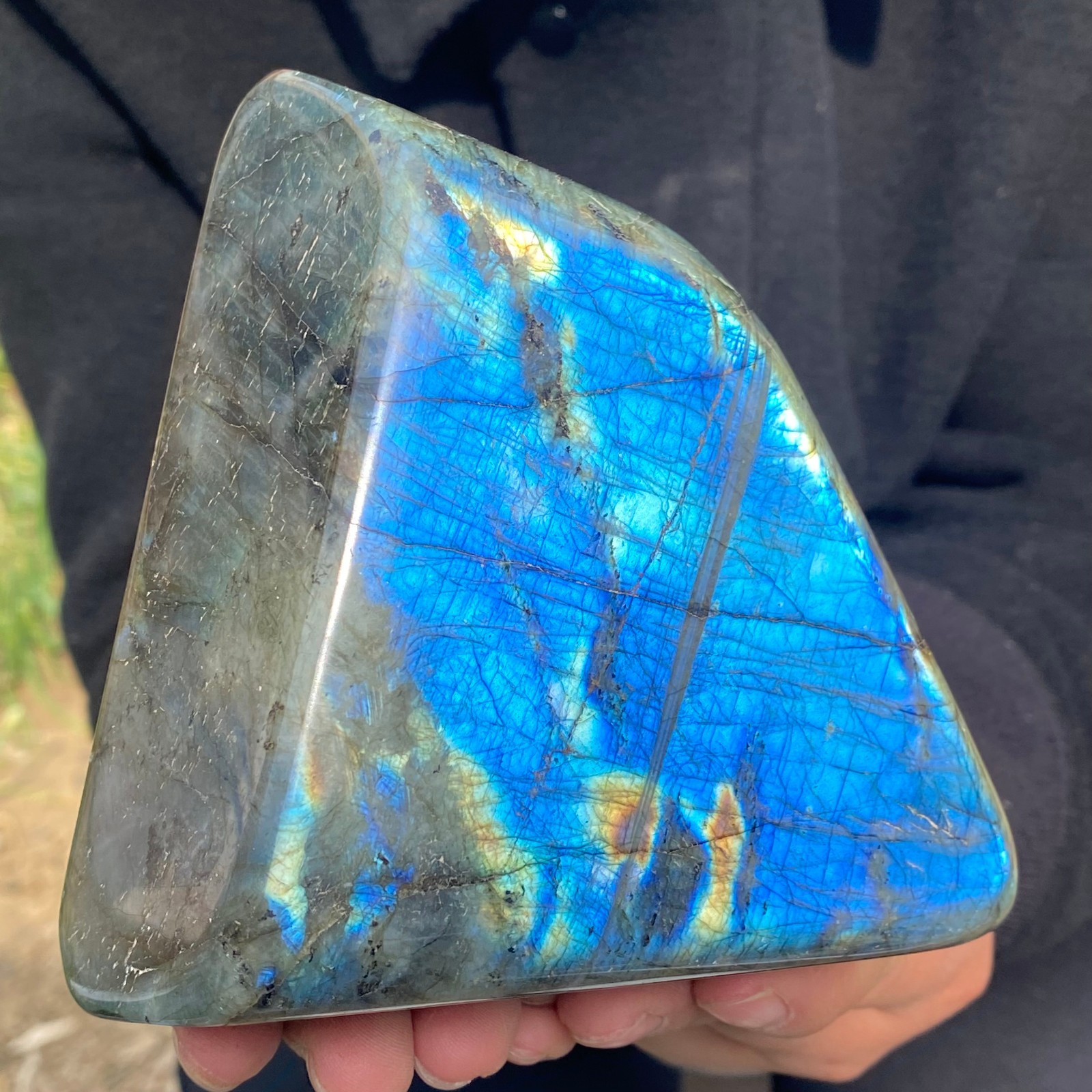 2.4LB Natural Gorgeous Labradorite QuartzCrystal Stone Specimen Healing