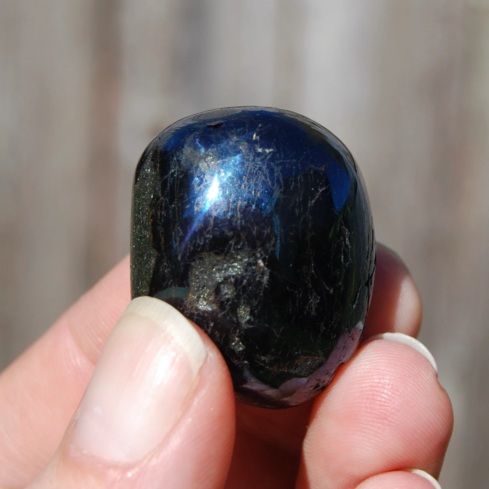 RARE Covellite Crystal Tumbled Stones, AAA Top Quality Blue Covelite, Peru