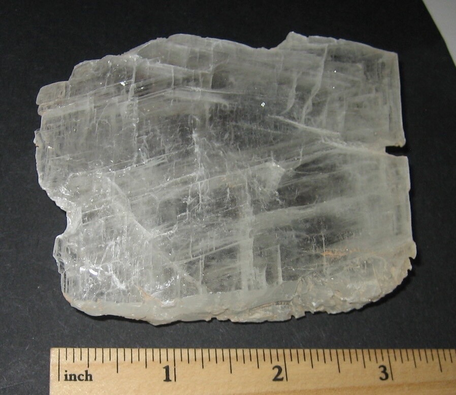 3.3″ x 2.5″ NATURAL ROUGH CLEAR SELENITE CRYSTAL MINERAL FROM UTAH USA 171.9g *3
