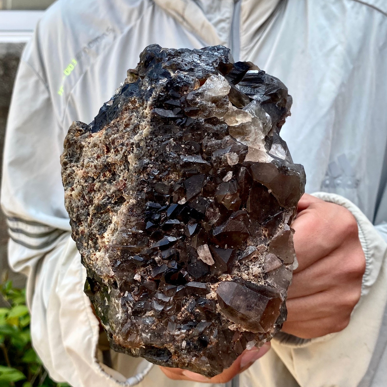 7LB Natural Tea black Crystal quartz Cluster Mineral Specimen Healing reiki