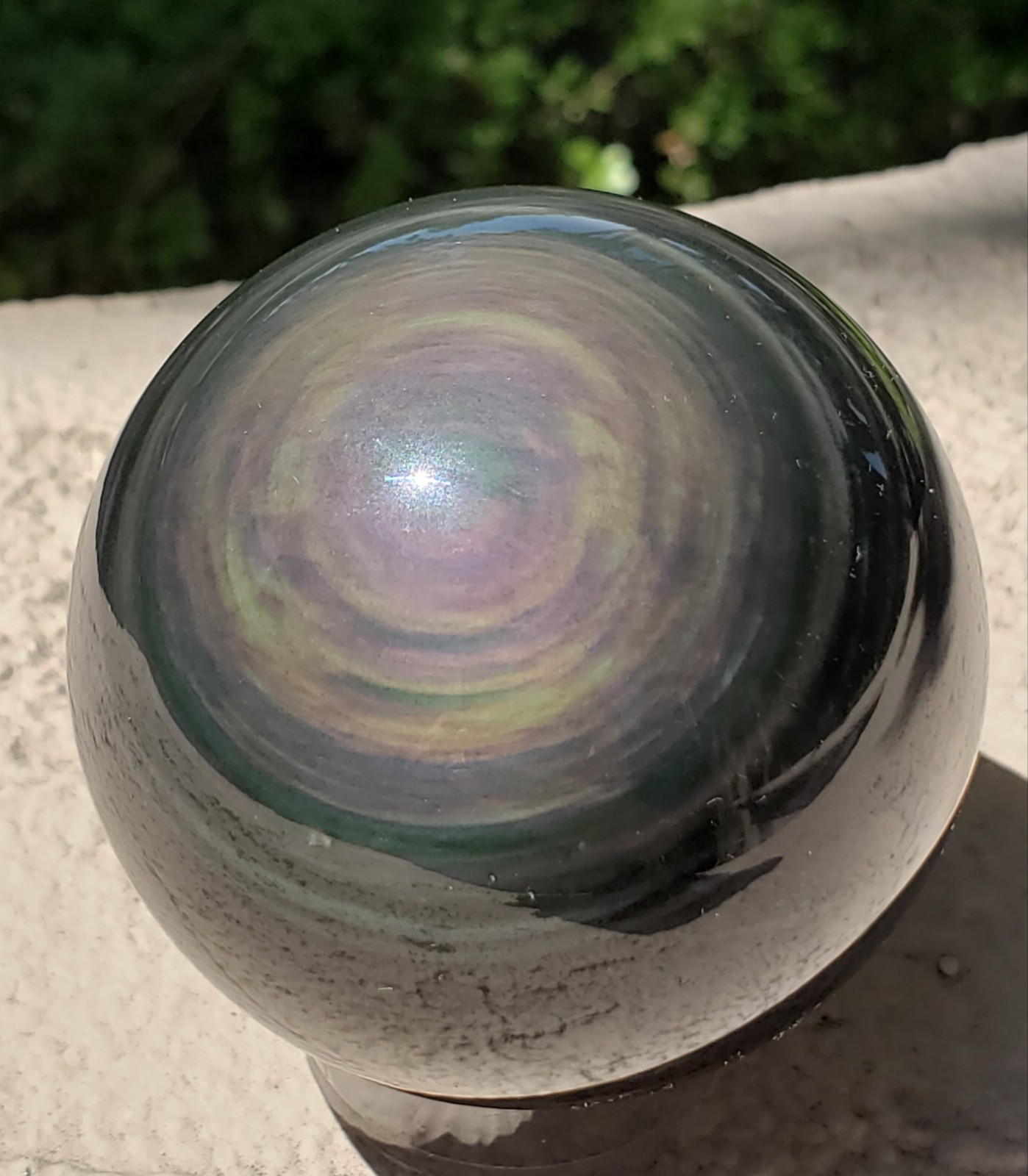 2.33″ Rainbow Obsidian Crystal Sphere Orb Ball, 260g or 9.2 oz