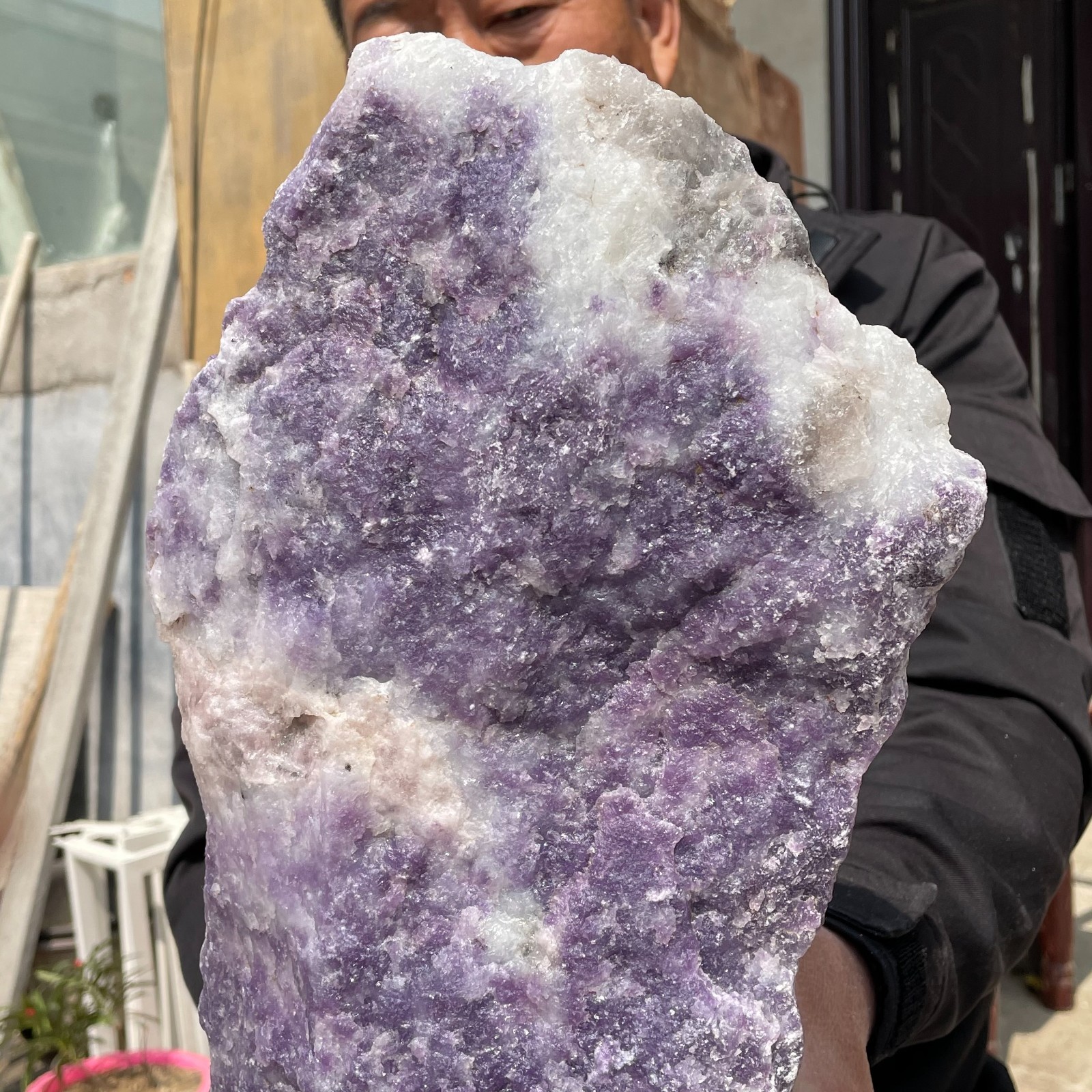5450g Large Natural Purple Lilac Jade Raw Stone Quartz Mineral Specimen