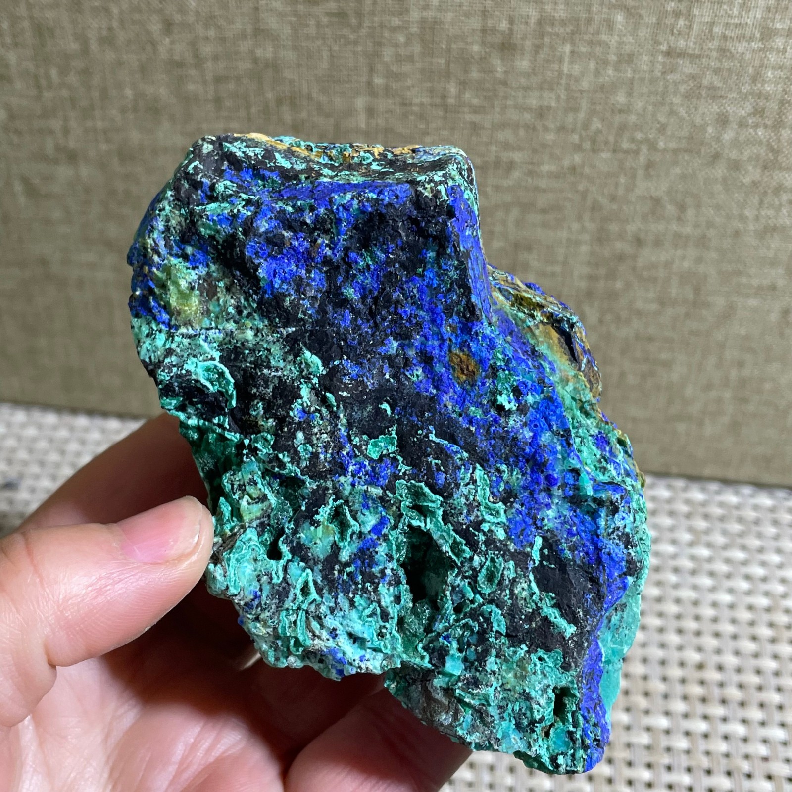 Restoration of Blue Copper Ore Quartz Crystal Mineral Samples 231g