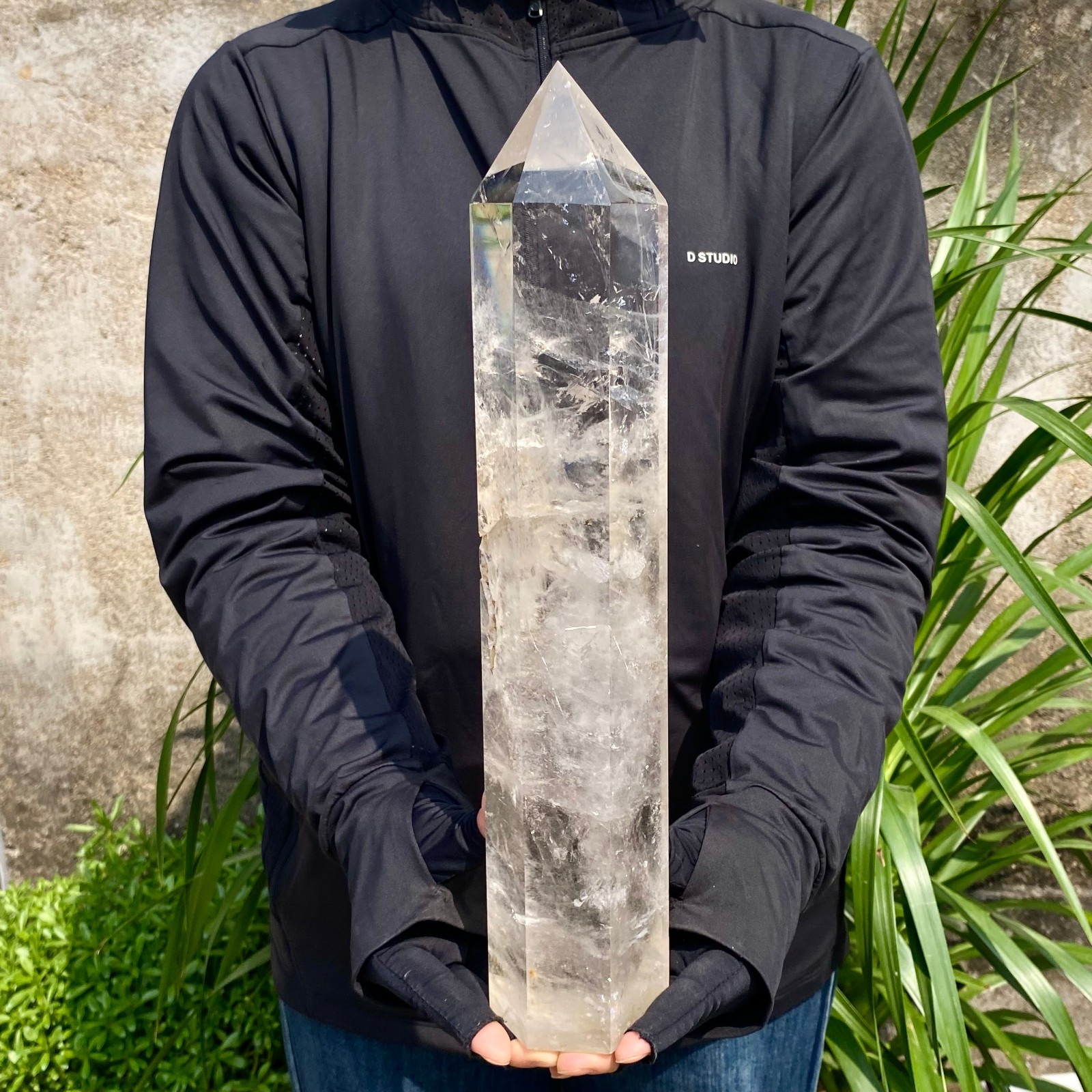 6.17LB Natural Clear Crystal Obelisk Quartz Energy Tower Point Reiki Healing Gem