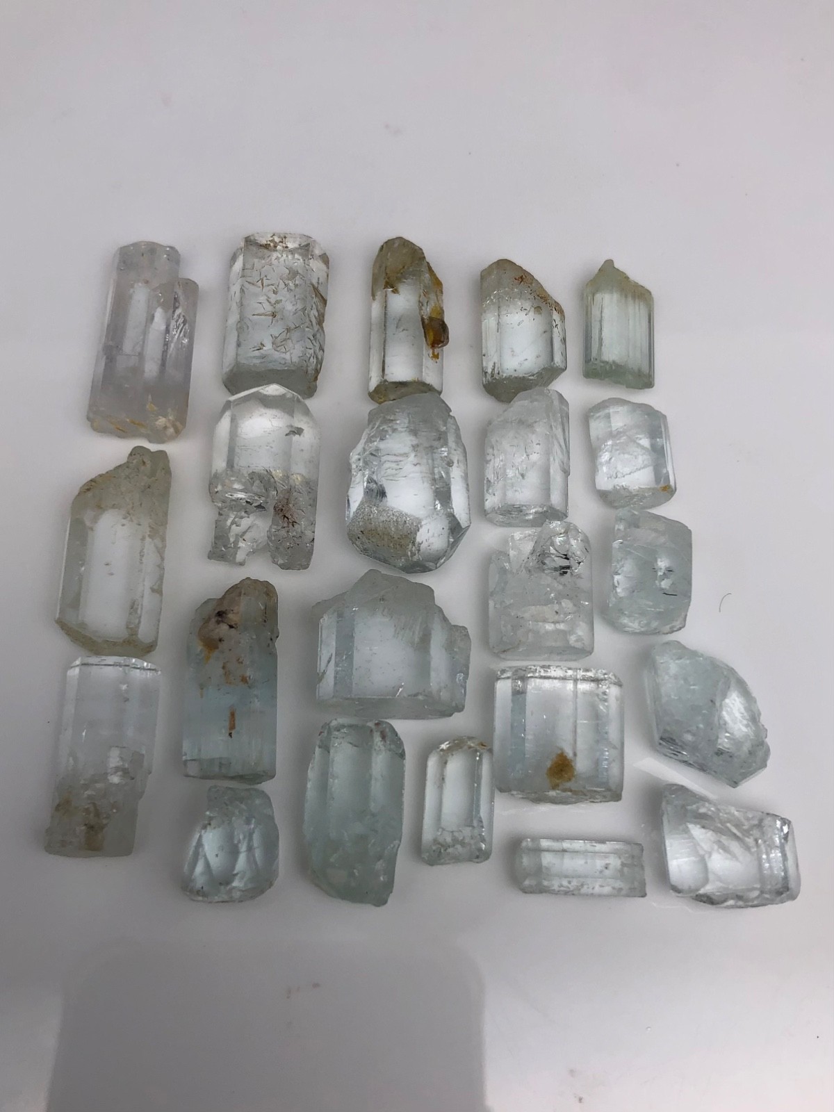 Natural Aquamarine Crystal Lot 247Ct 22 Pcs Skardu Pakistan March Birthstone