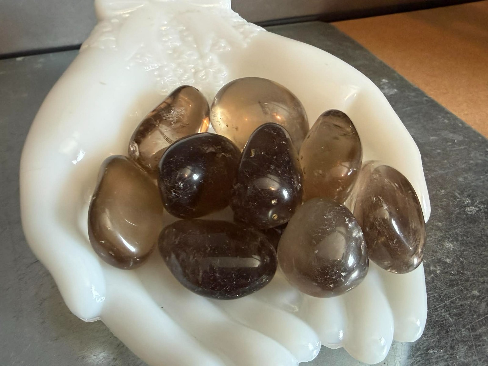 Bulk Wholesale Lot Medium Palmstone Smoky Quartz Extra grade 30-40 mm, 14 pieces