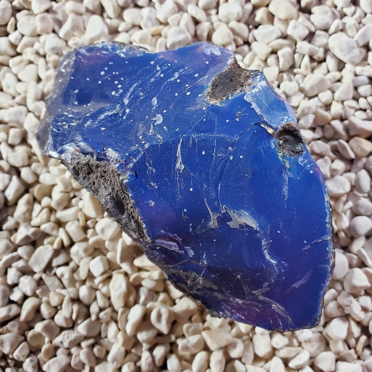 291 Grams Sumatran Blue Amber Rough #64