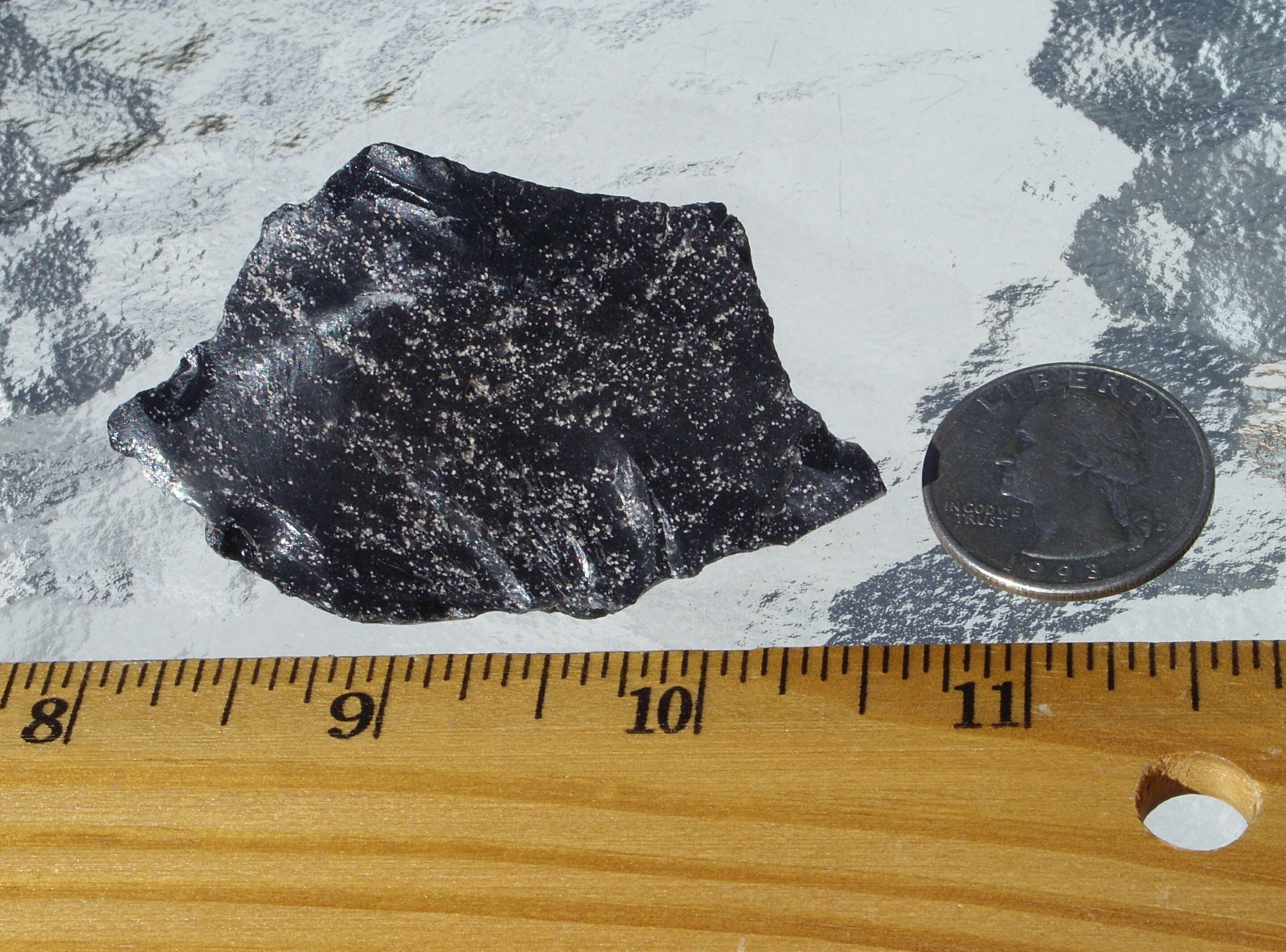 Raw Arizona Black Snowflake Obsidian Free Form Stone Medium 63mm 44 grams
