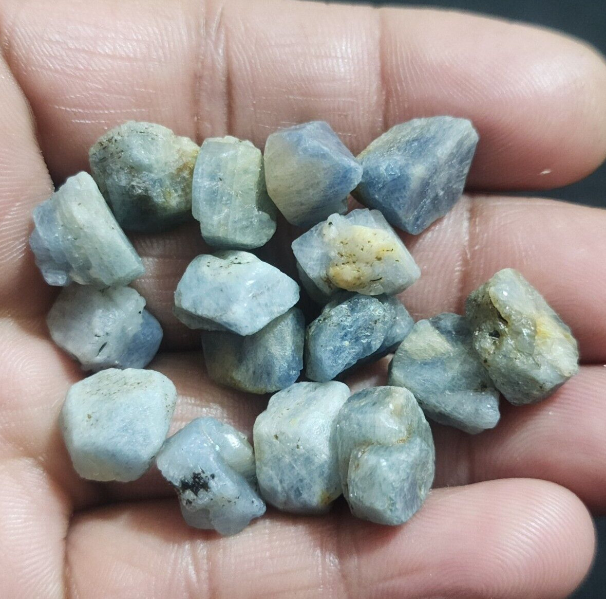 Fantastic Rare Madagascar Blue Sapphire Raw 214 Crt Size 12-16 MM Loose Gemstone