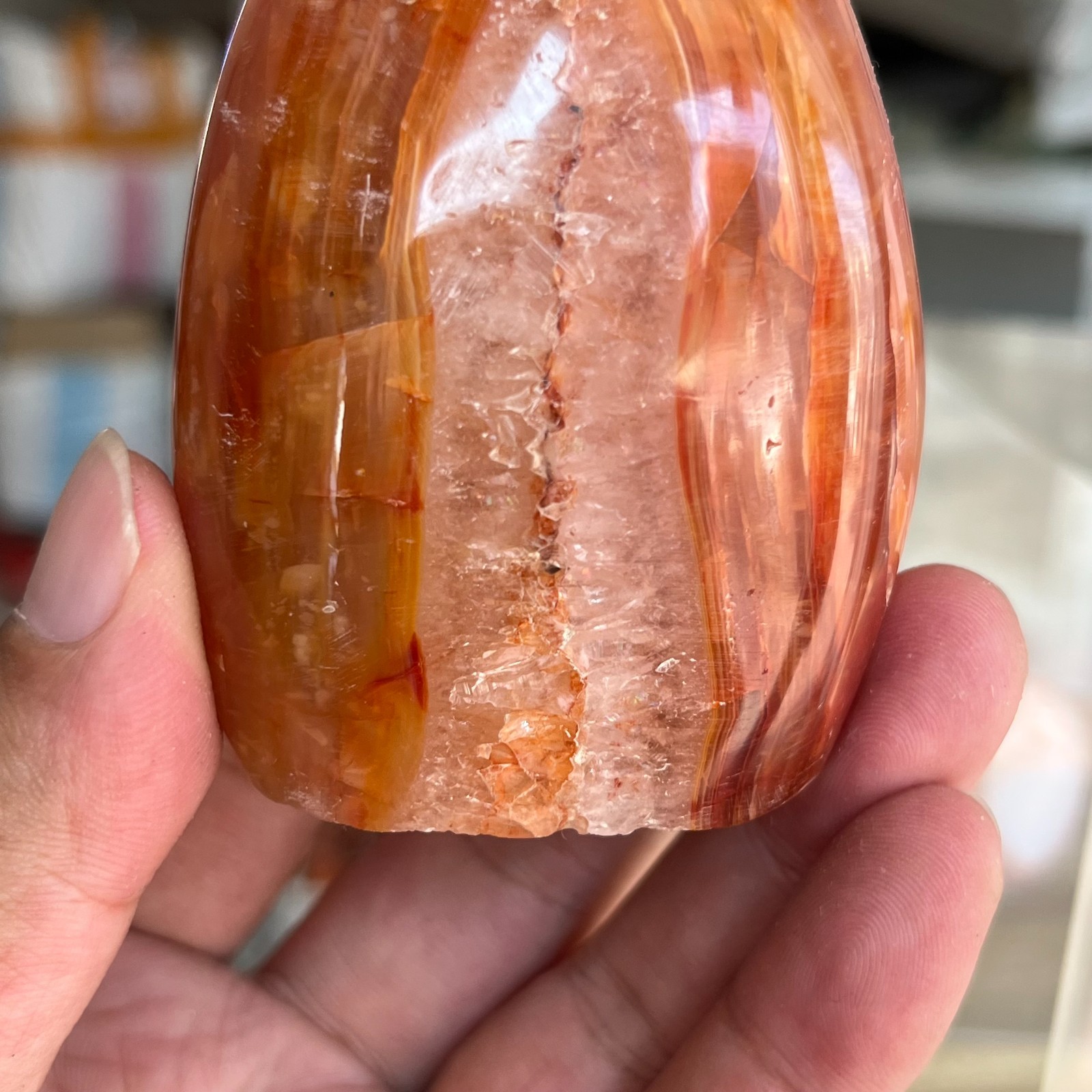 300g High Quality Natural Red Agate Carnelian Crystal Mineral Specimen Healing