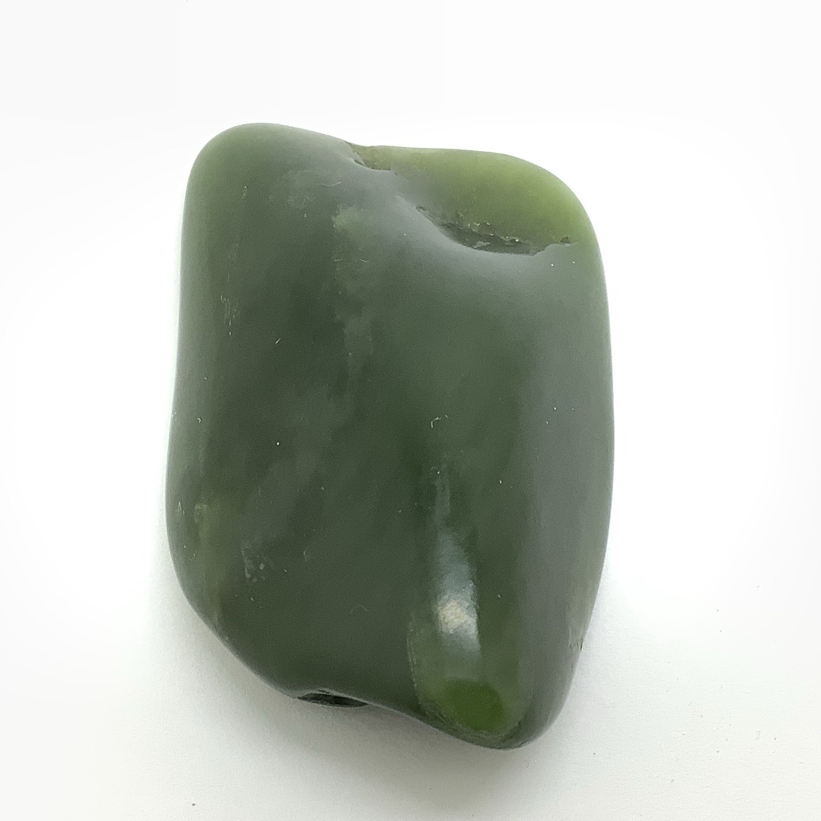 Siberian Jade Pebble Green Nephrite Jade Stone Specimen Siberia 36g