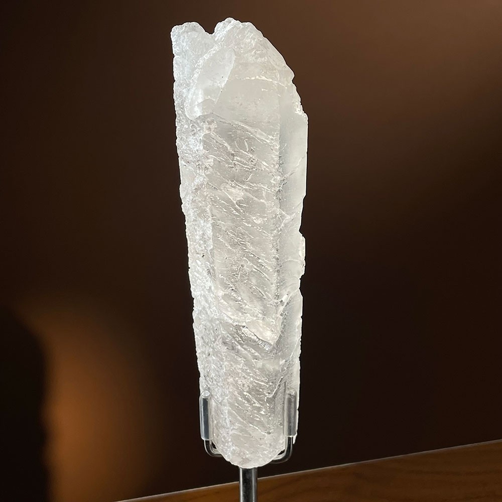 RARE Growth Interference Quartz from Madagascar | Display Specimen Acrylic Stand