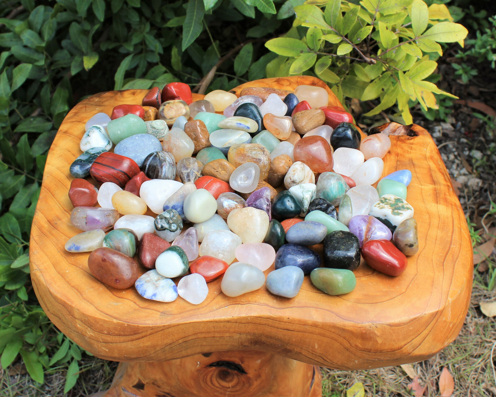Assorted Mixed Tumbled Stones 2 lb Wholesale Bulk Lot MEDIUM Chakra Reiki Mix