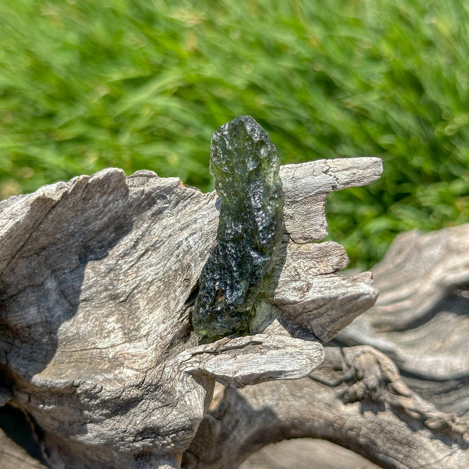 Raw Big Natural Moldavite / Rough Authentic Green Czech Republic Tektite