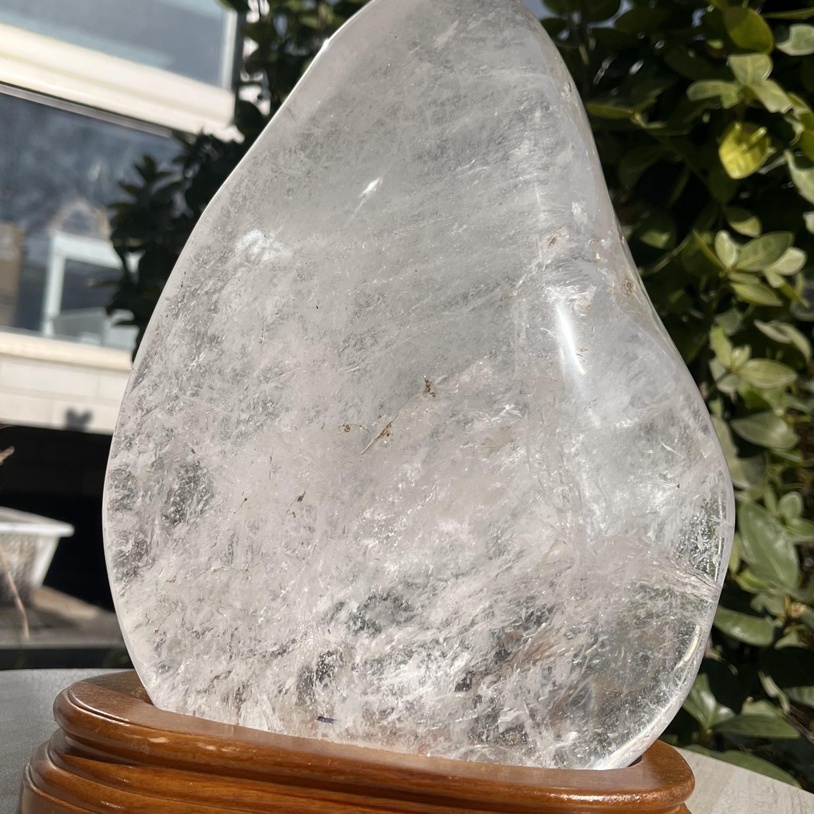 5600g Large Natural Clear Quartz Freeform Cystal Mineral Specimen +Stand