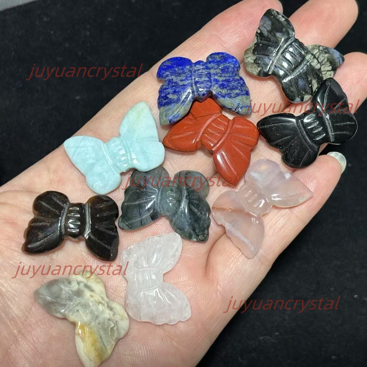Mix Natural Hand carving Quartz Crystal animals skull Decor Healing Gift