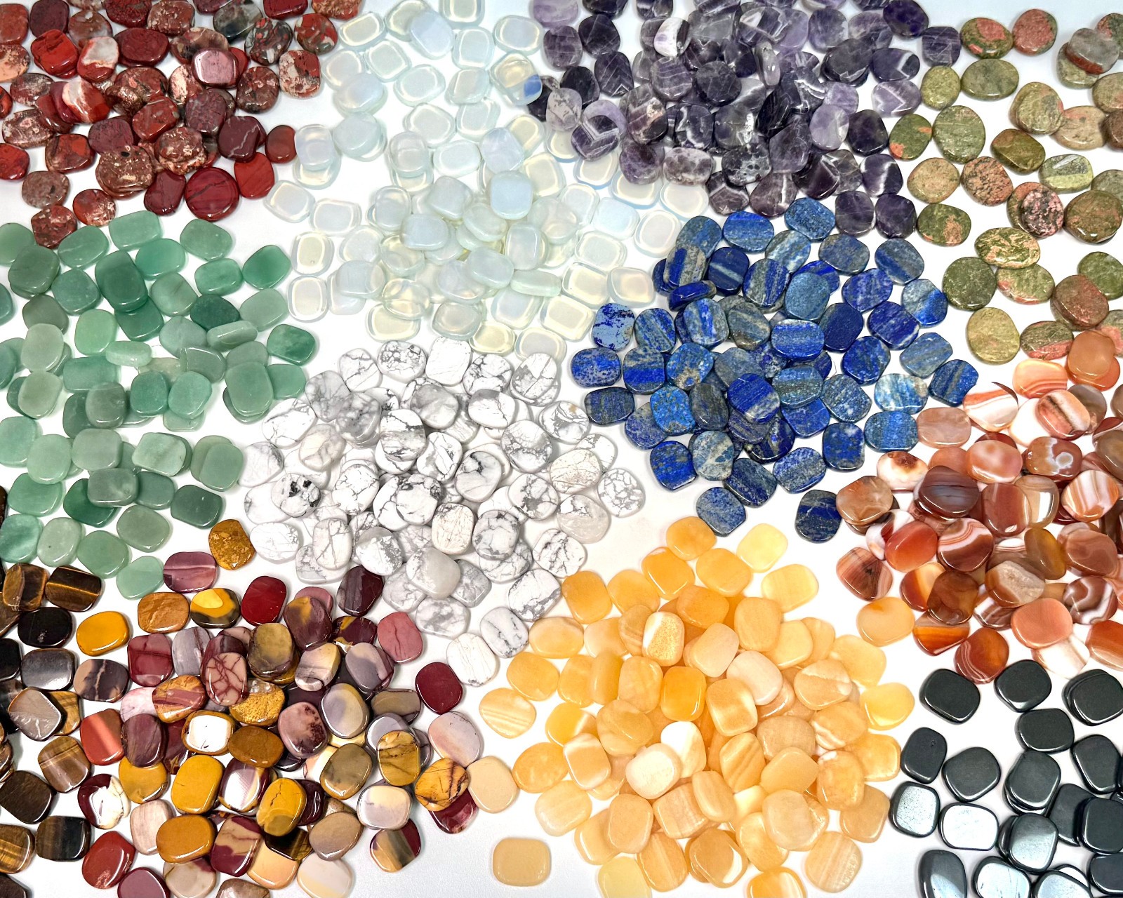 Mini Crystal Palm Stones BUY 2 GET 1 Free: Choose Gemstone (Natural Worry Stone)