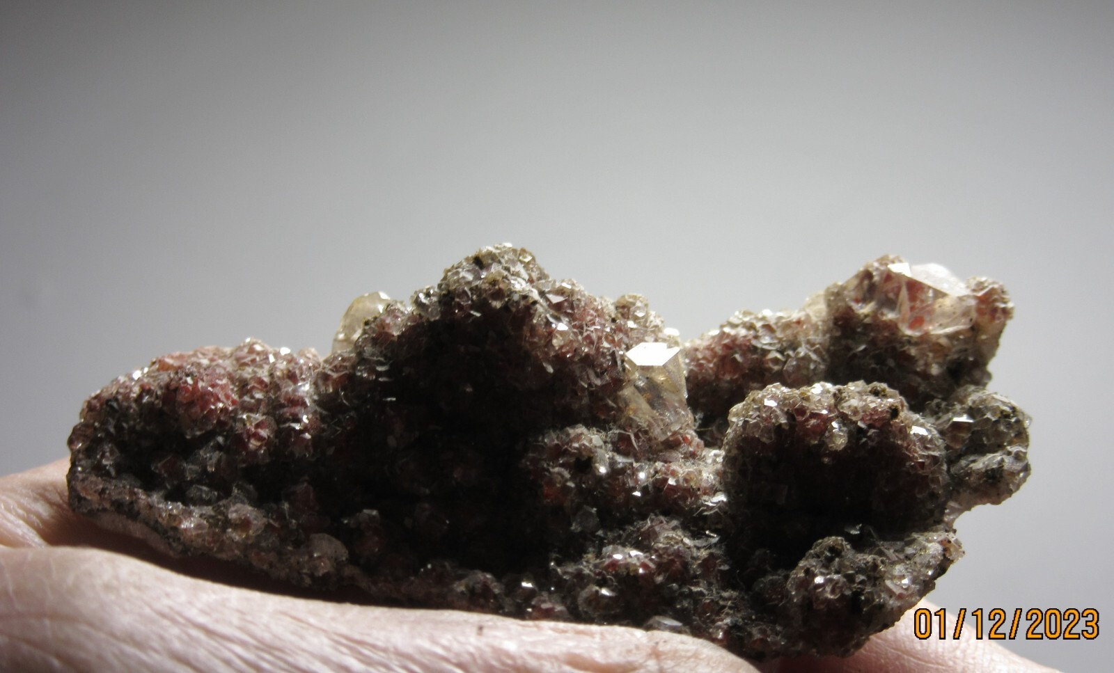 Natural Red Quartz Crystal CLUSTER 2 3/8″ Rough Collectible Reiki RQCCC-2