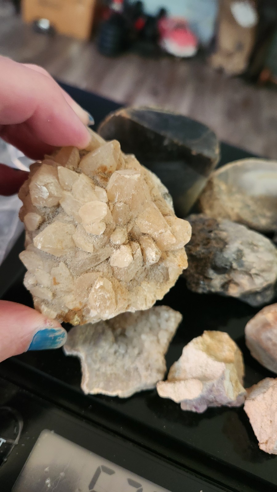 Mixed Rock & Mineral Specimen Lot, Geode/Agate Pieces, Crystal Clusters, 836g