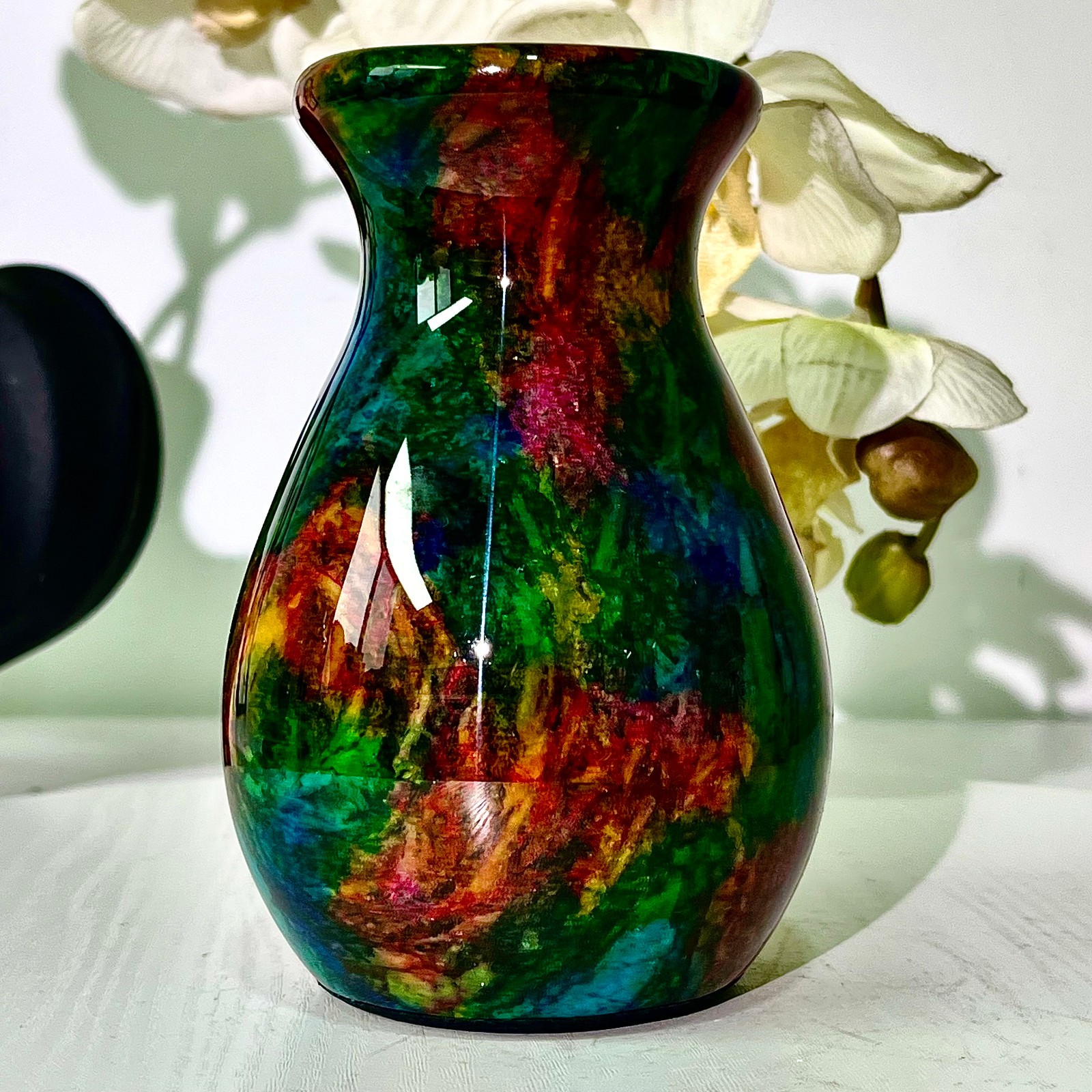 497G Natural “Seven Colors Jade” vase specimen -Taiwan China