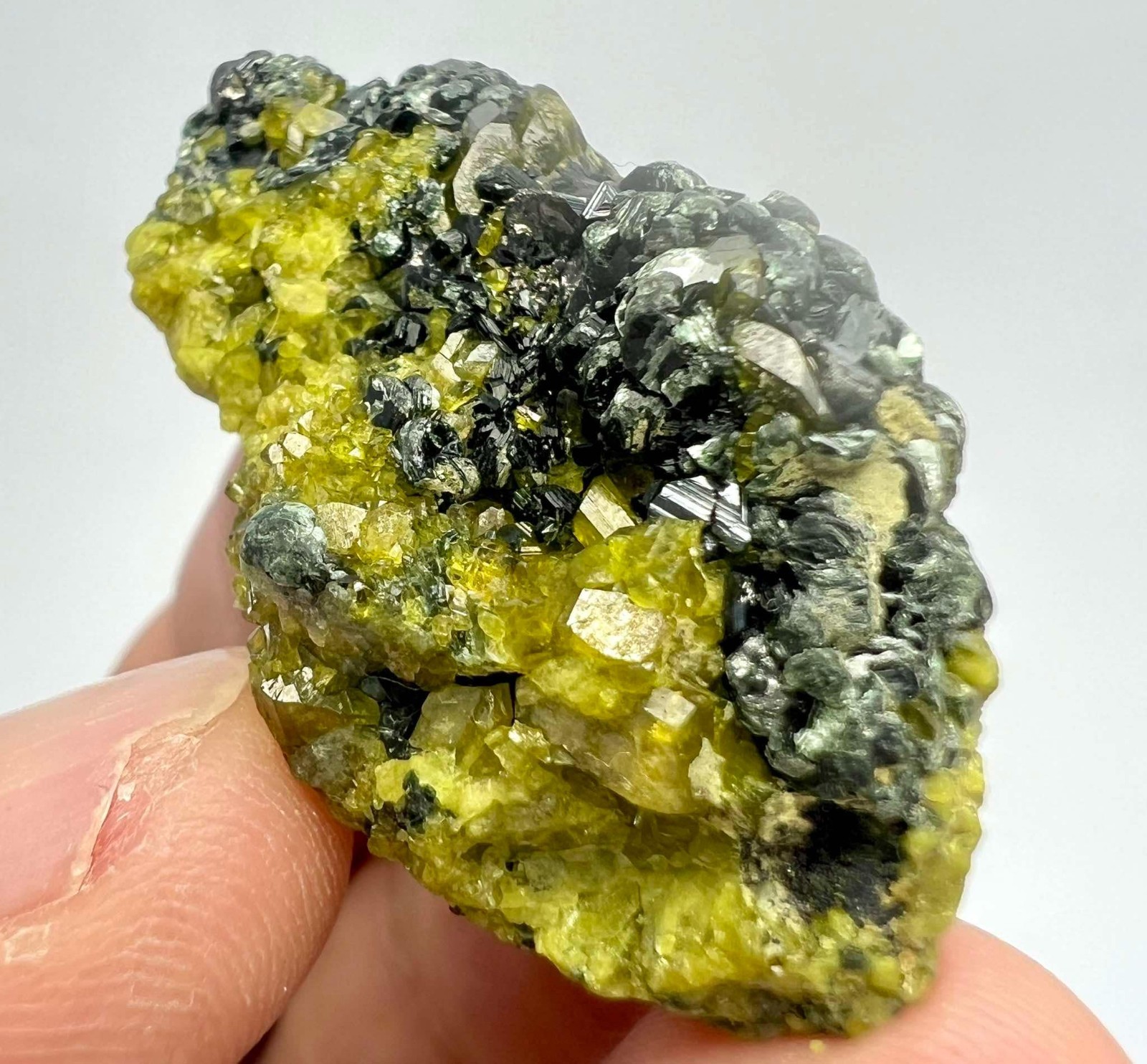 86 CT Rare Vesuvianite With Magnetite Crystals On Matrix From Pakistan AS42