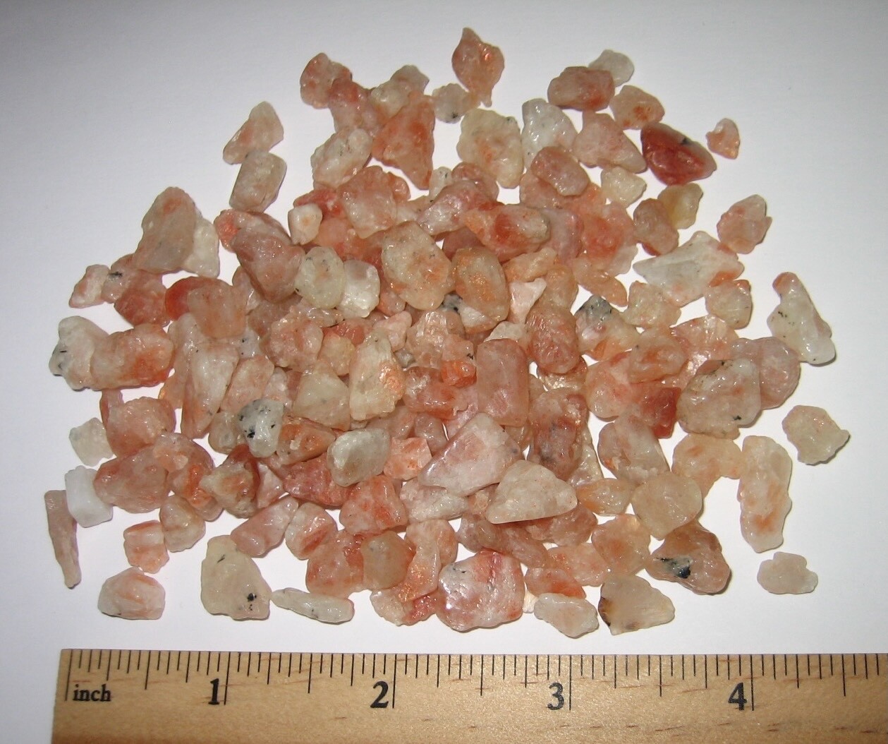 100+ TUMBLED TINY / SMALL NATURAL 0.2″- 0.6″ SUNSTONE CRYSTAL STONES ~ 104.3g *3