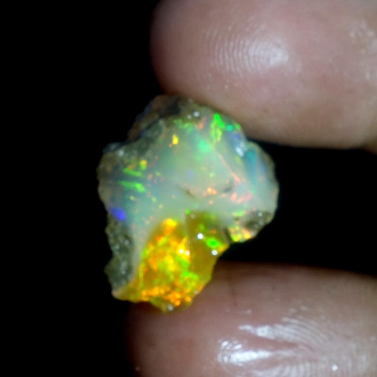 AA+ Ethiopian Oli Opal Rough Entreated Welo Opal Multi Fire Color Flash 11.00Cts