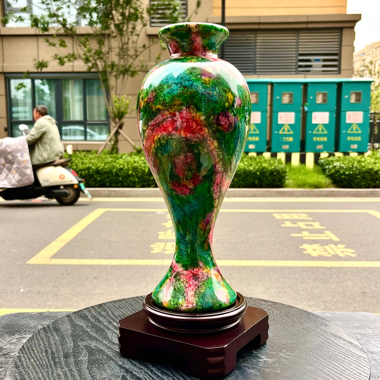 4.64LB Natural “Seven Colors Jade” vase specimen -Taiwan China