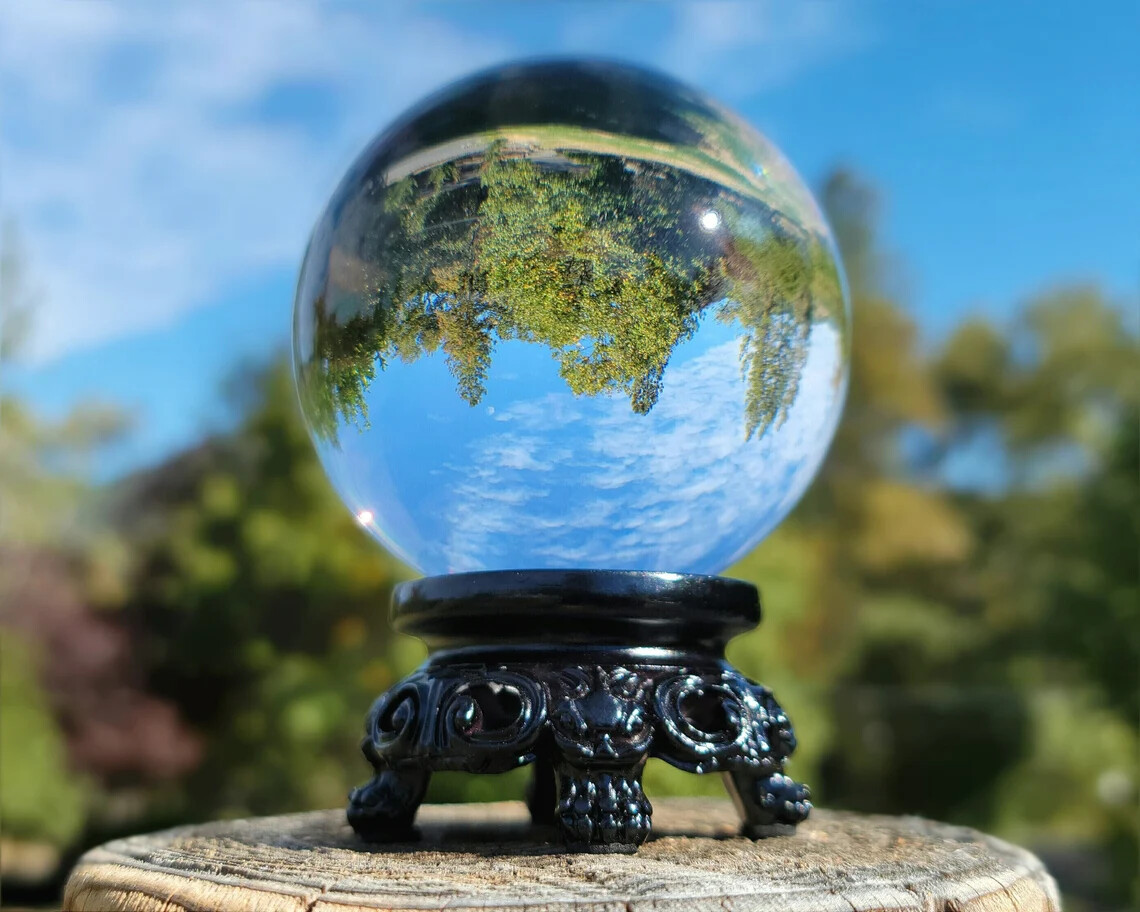 80mm Large Crystal Ball, Clear Crystal Quartz Glass Sphere, 3.15 Inch
