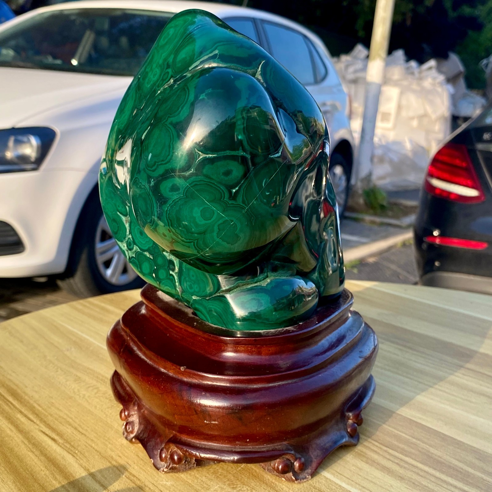 18.93LB Natural Polished Malachite Mineral freeform specimen Reiki Stone