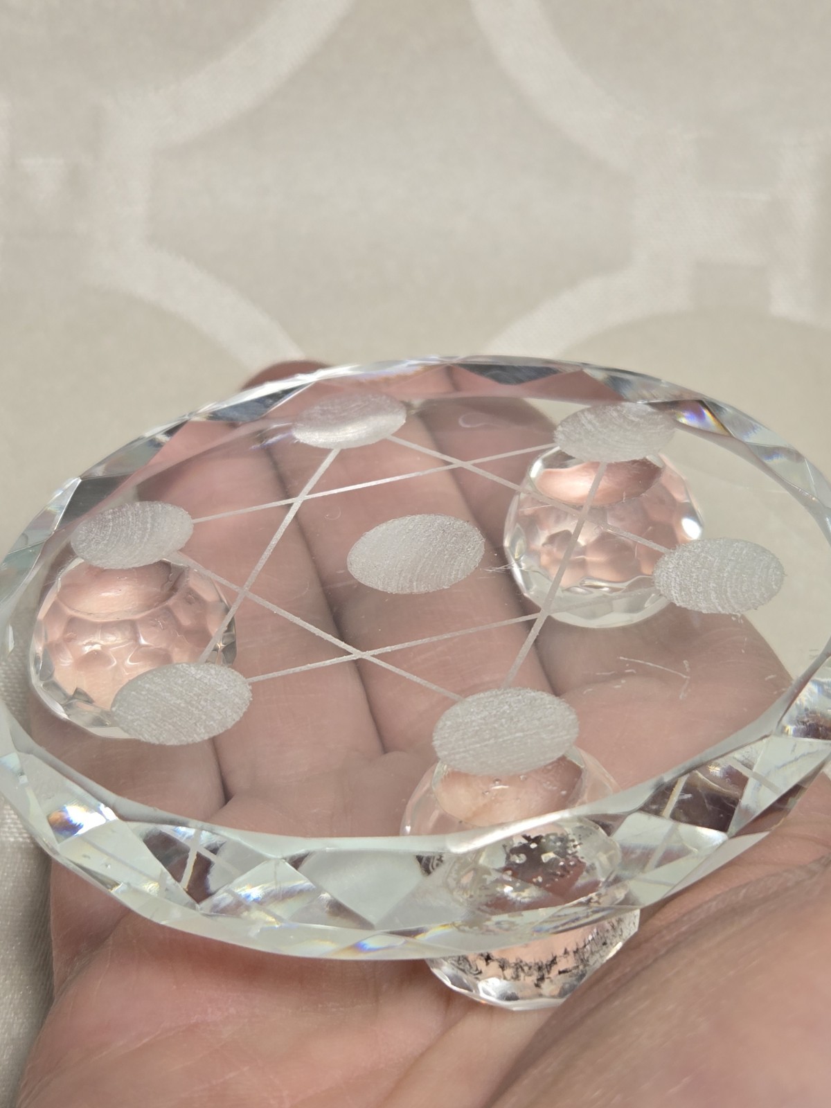 Crystal Stand for Sphere Chakra Stones Set Charging Plate Only NO Stones