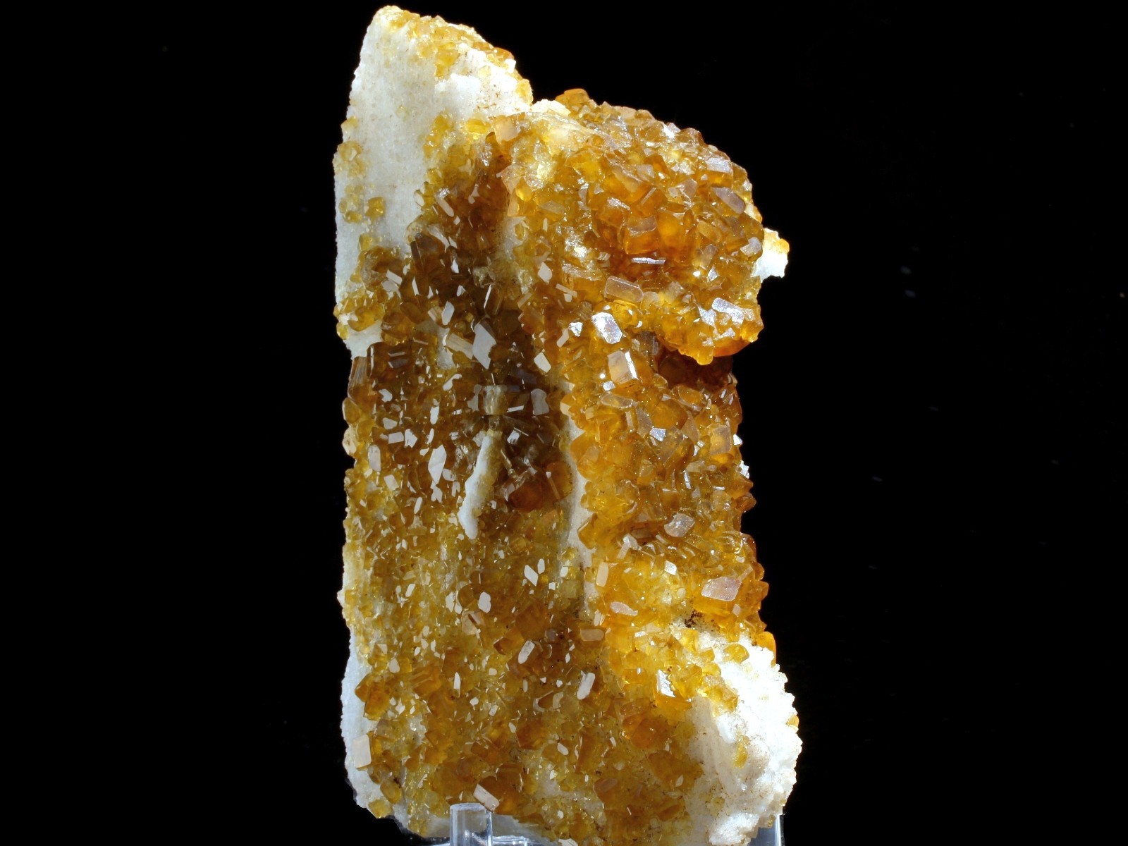 3.0Lbs Super Bright Golden Barite Crystals on White Quartz Mineral Specimen!