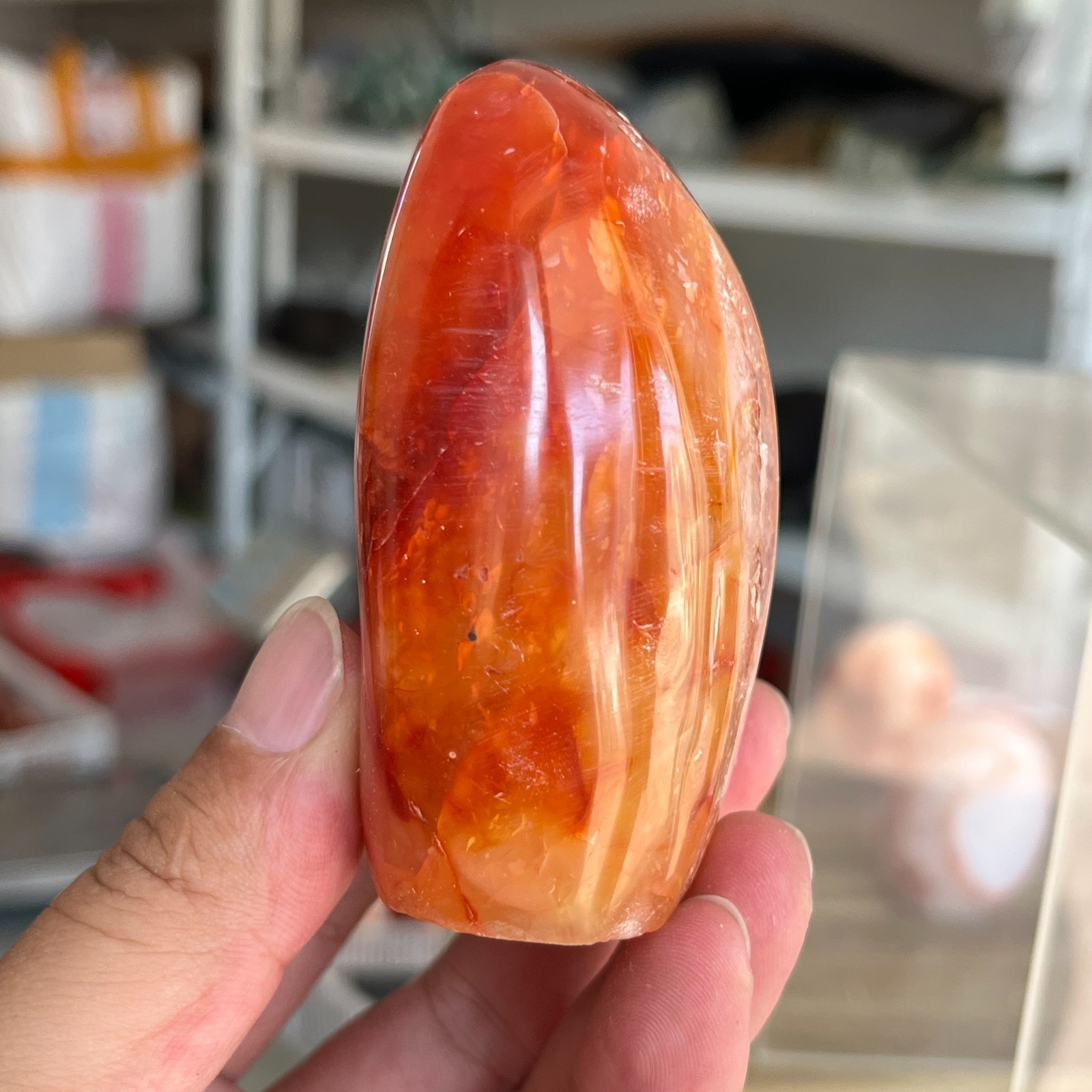 300g High Quality Natural Red Agate Carnelian Crystal Mineral Specimen Healing