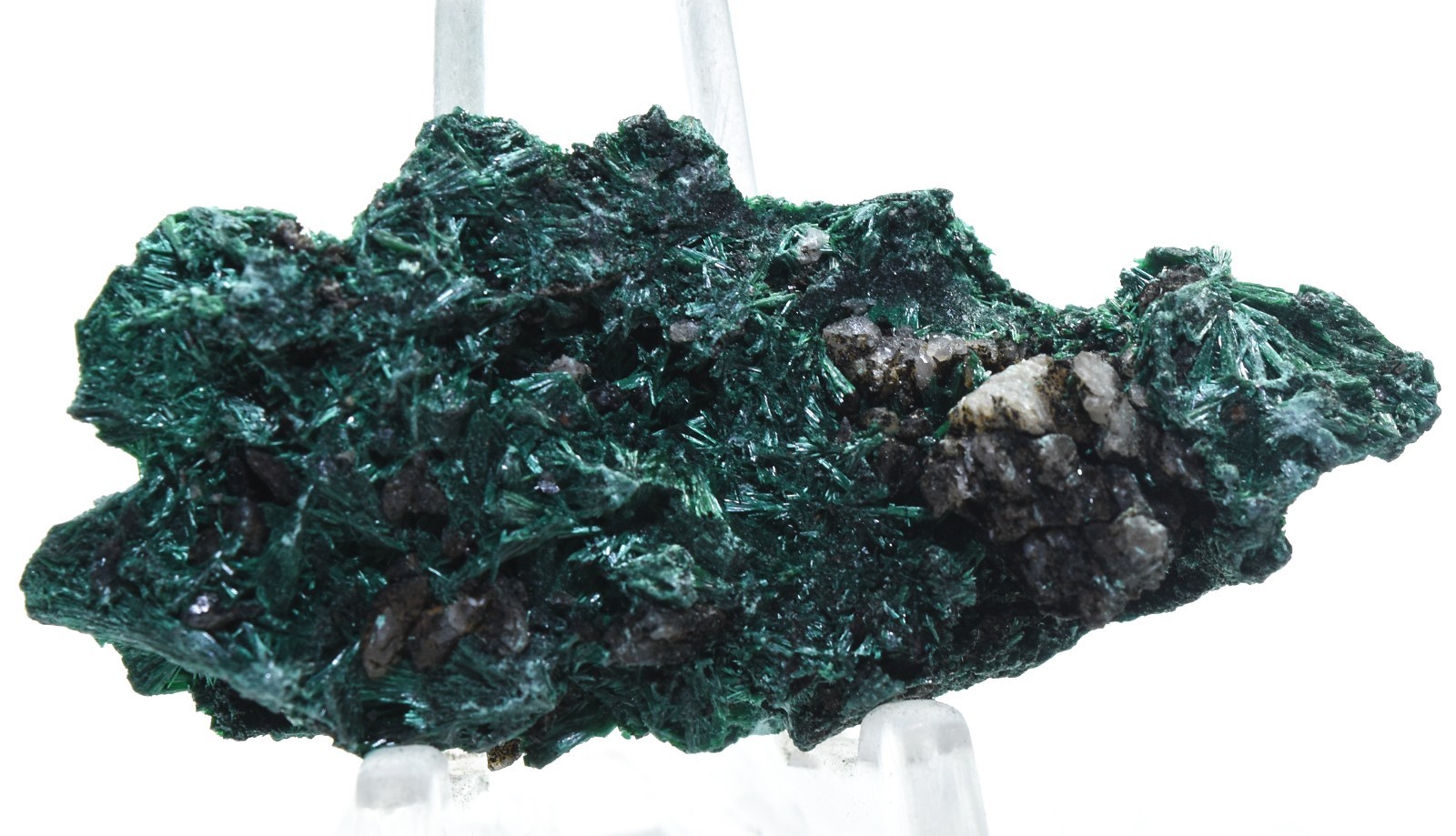 60ct Fibrous Green Malachite w/ Inclusions Crystal Mineral Cluster Rough – Congo