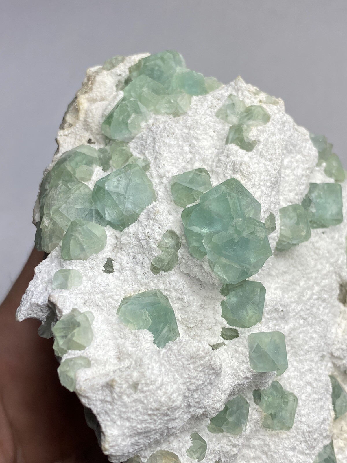 — Large Cabinet Complex Green Fluorite With Beveled Edges — Czech Republic