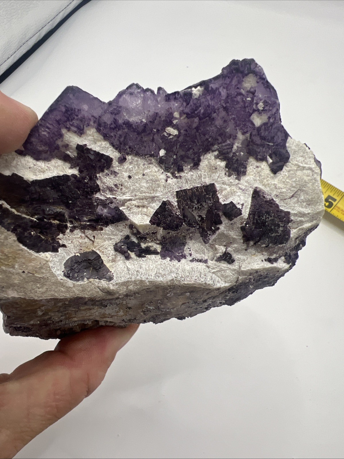 1.8 Pound! Natural Guizhou QR Code Fluorite W/ Stand! Amazing Quality!US Seller