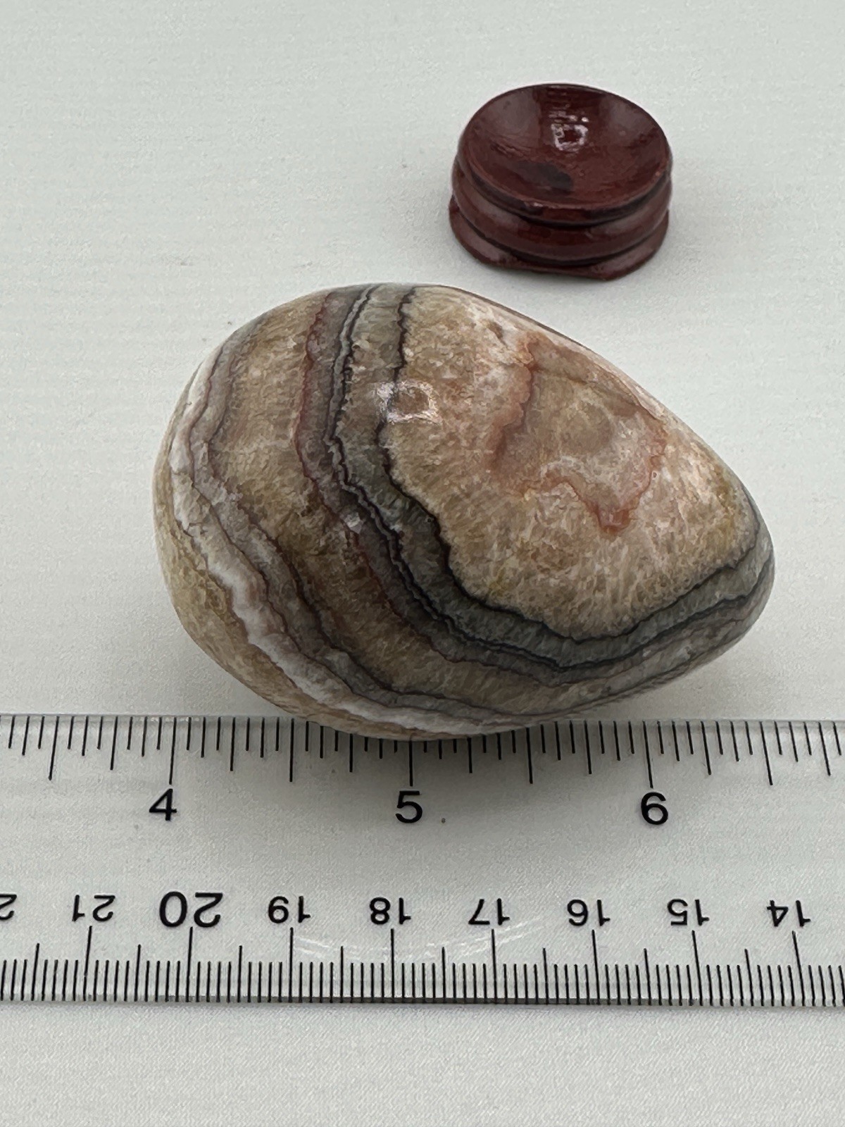 Stunning Banded Agate Onyx Egg Crystal Formations W/ Stand 2.5″ Cream Browns