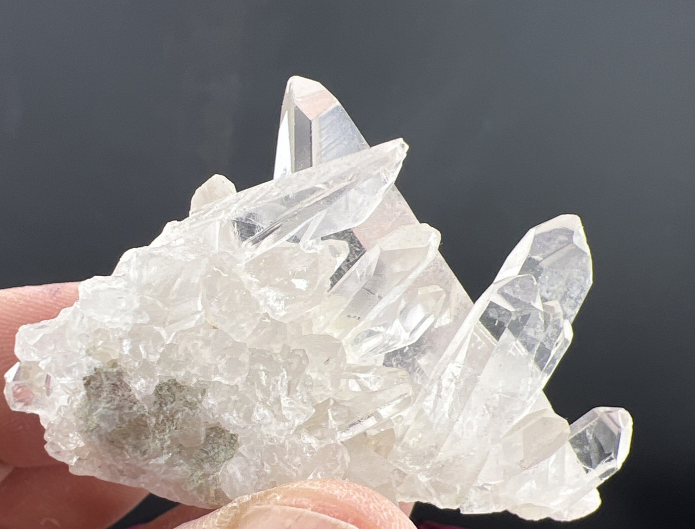 Natural Clear Lemurian Quartz Crystal Cluster Minas Gerais, Brazil 48 grams