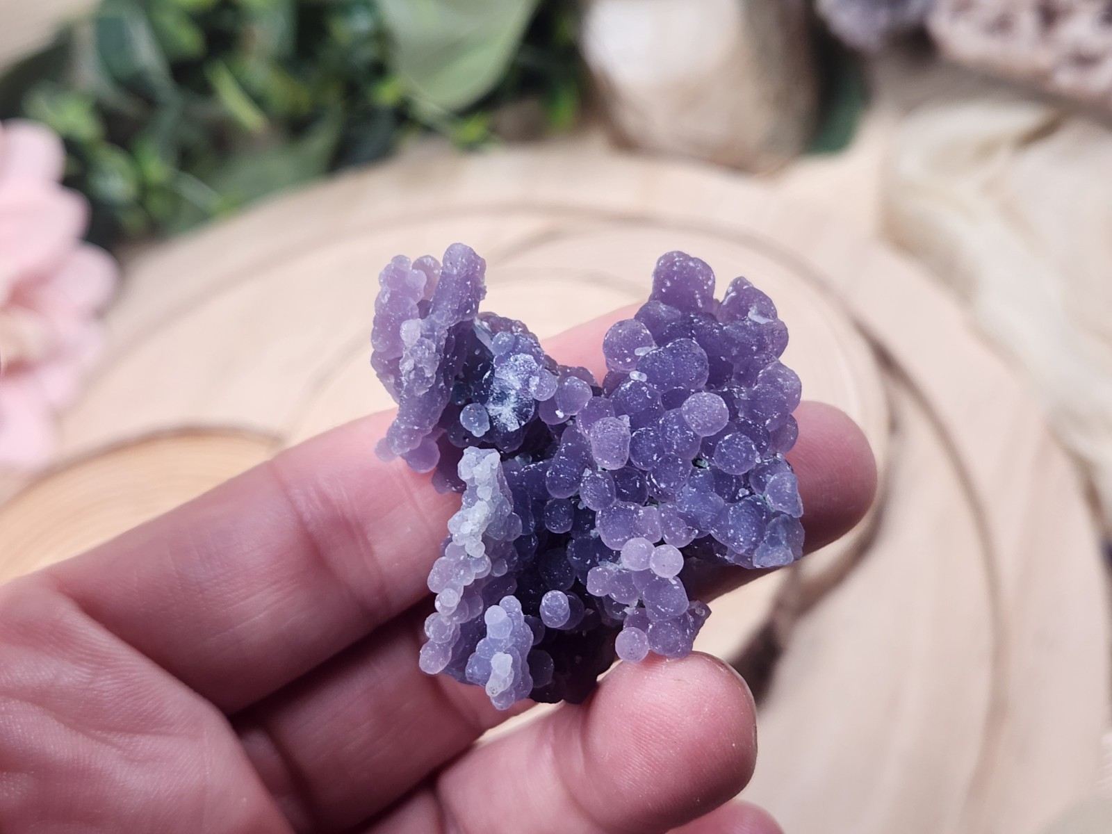 30g Deep Purple Grape Agate Cluster, Botryoidal Chalcedony, Indonesia | 1.75″ E