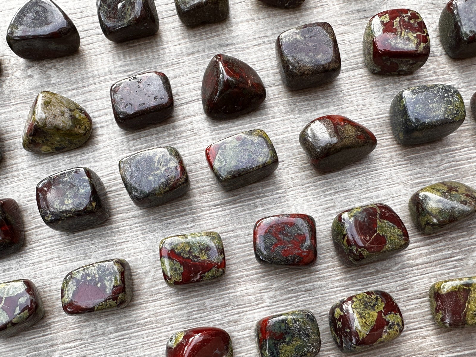 Grade A++Dragon Blood Jasper Tumbled Stones 0.75-1.25″, Wholesale Bulk Lot