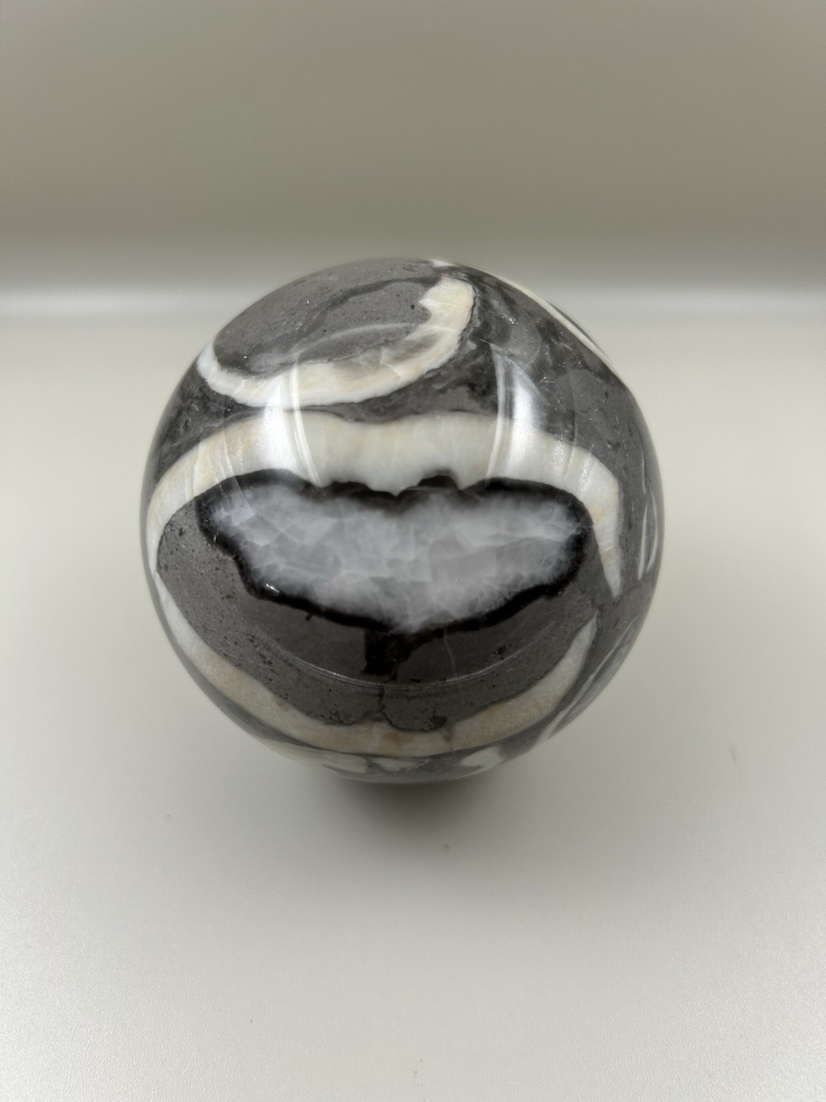 Zebra Marble/Zebra Jasper/Zebra Stone Crystal Sphere Polished Ball 3″