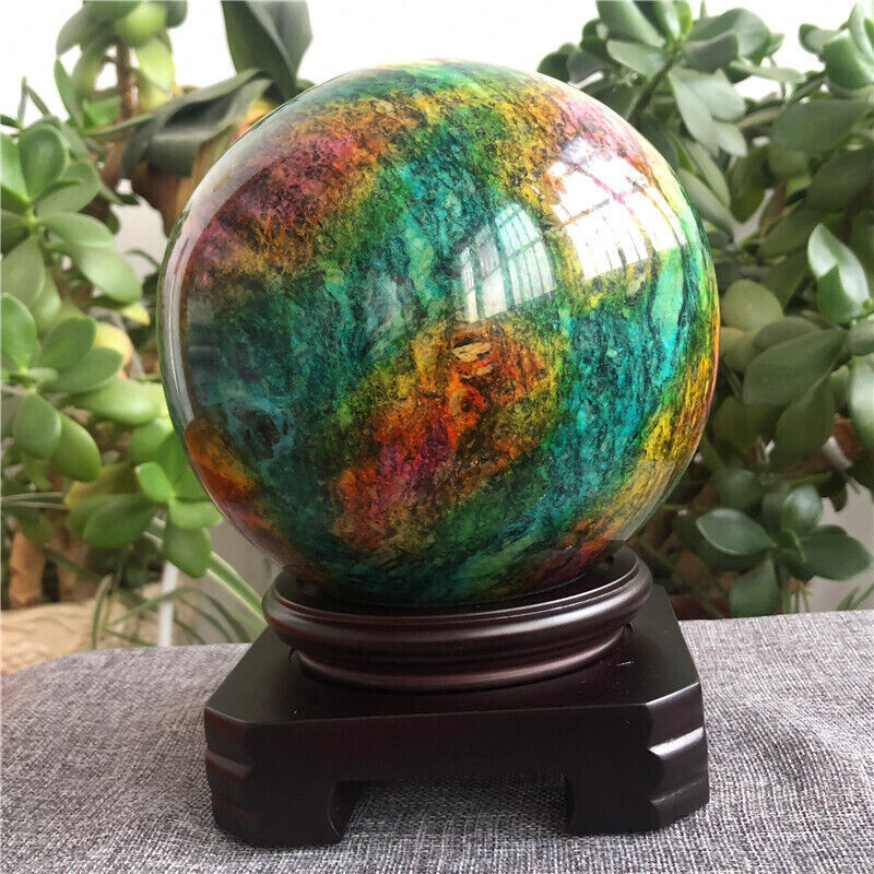 Beautiful Seven Colors Jade sphere healing -Taiwan China (12.5 LB) X9