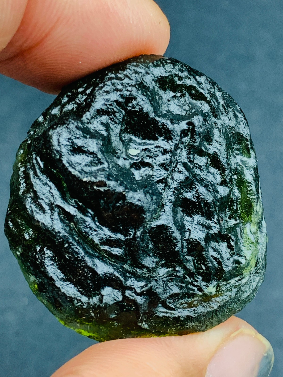 TOP Moldavite Raw Moldavite Crystal from Czech Republic PICcertificate 90CT