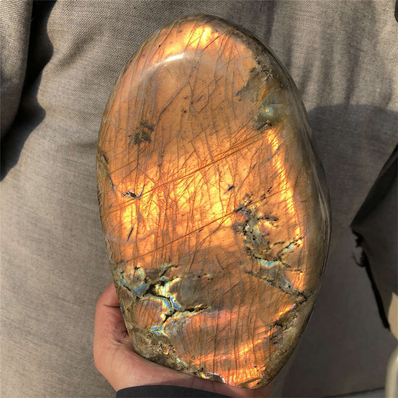 2.49kg Natural Labradorite Quartz Crystal Spectrolite Mineral Reiki healing