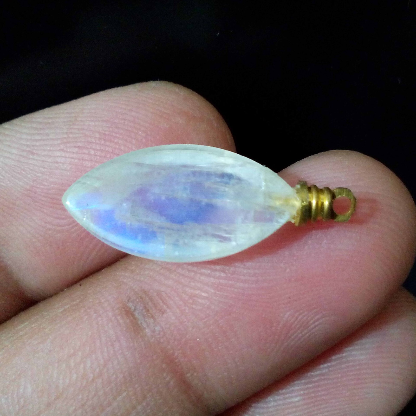 Attractive A+ Rainbow Moonstone Cabochon Drill Marquise 11.50 Crt Loose Gemstone